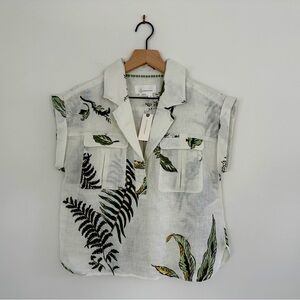 Anthropologie Linen Safari Blouse XS (fits like small) NWT